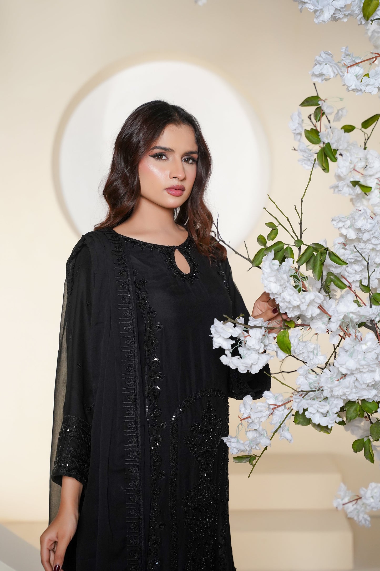 Husan e Jahan - Luxury Chiffon Outfit with Chiffon Dupatta - Ready to Wear - V1 - Eid25 - 10