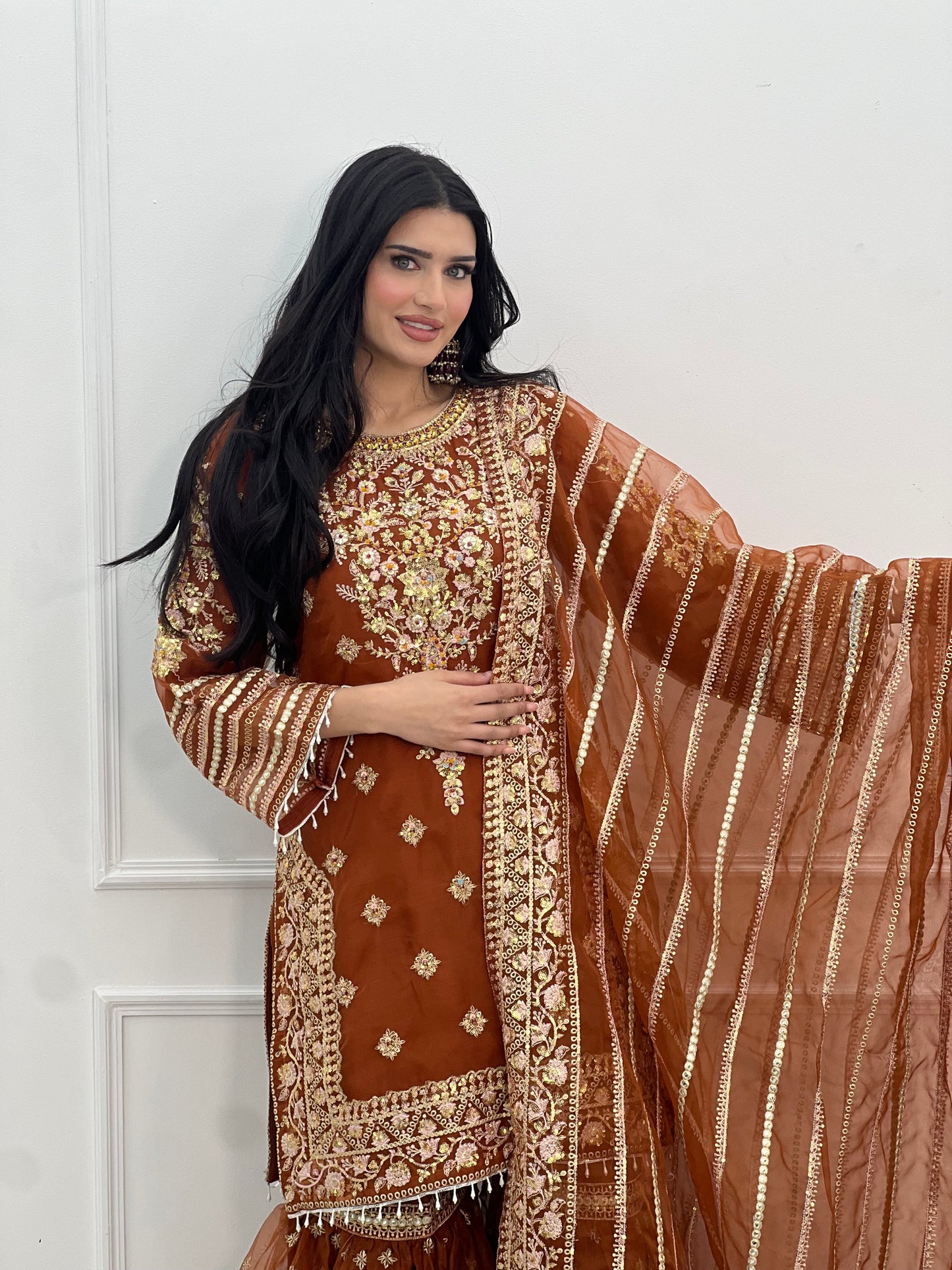 Tehwar - V4 - Luxury Festive Collection with Gharara - Organza - Ready to Wear - SD10