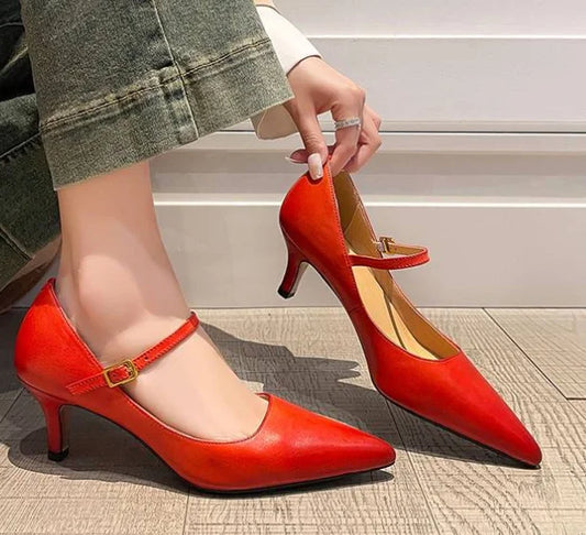 Ladies' Fashionable Pointed High Heels