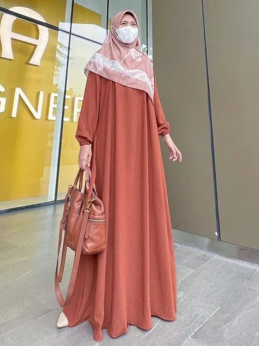 2026 Eid Muslim Dress Solid Color Abaya For Women Long Sleeve Zipper Islam Party Abayas Woman Dubai Kaftan Robe Elegant Vestidos