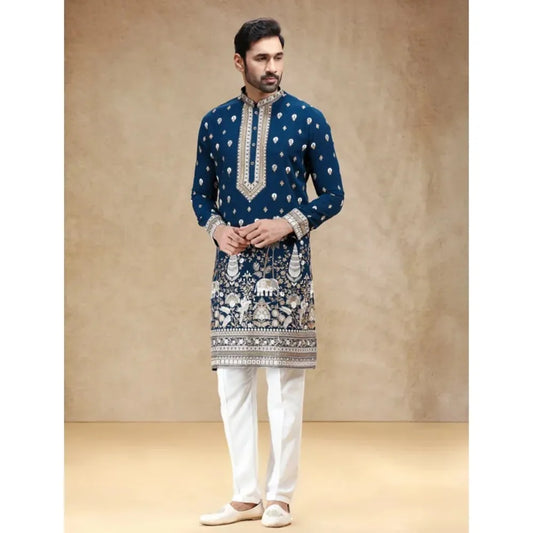 Men Islamic Arabian Patchwork Striped Embroidery Eid Muslim Long Robe Jubba Casual Thobe Men Muslim Islamic Men Robe