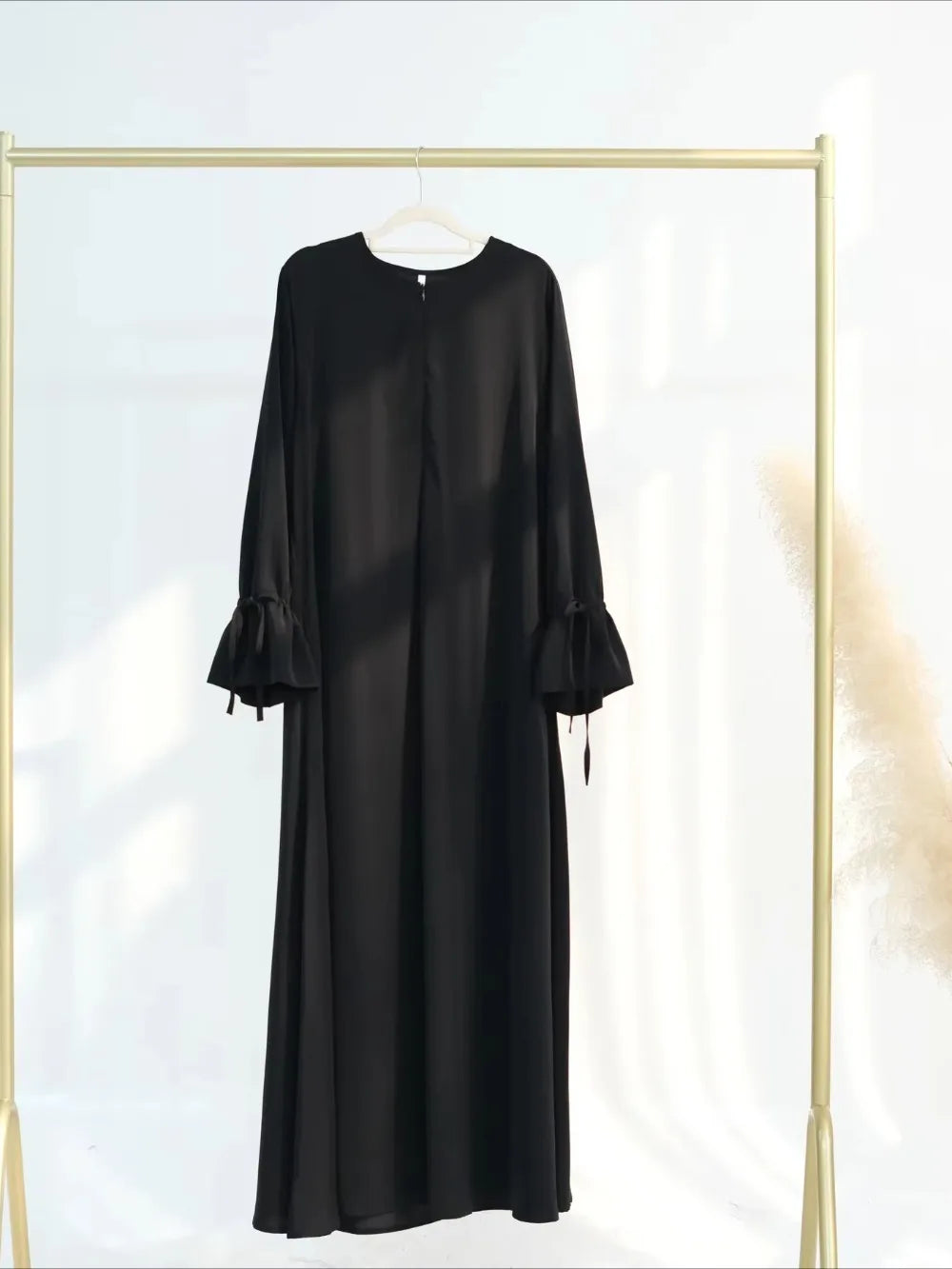 Eid Muslim Dress for Women Abaya Bow Jalabiya Ramadan Lace Up Vestidos Largos Islam Arab Long Robe Morocco Dubai Kaftan 2025