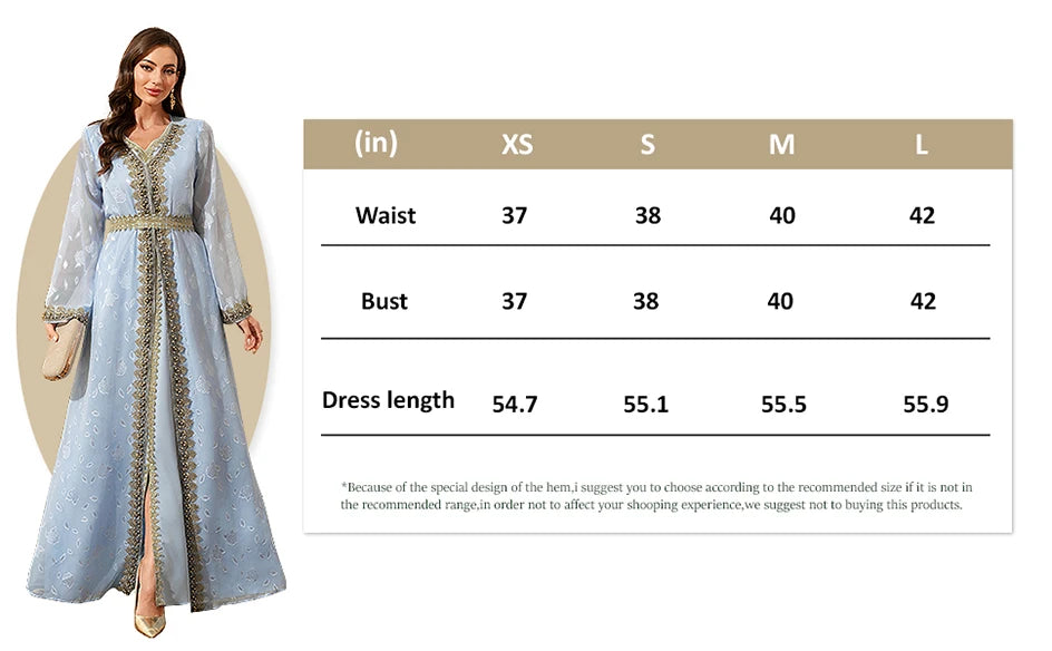 Muslim Abayas Moroccan Floral Maxi Kaftan Dress for Women Arabic Islamic Dubai Robe Ramadan Prayer Clothing