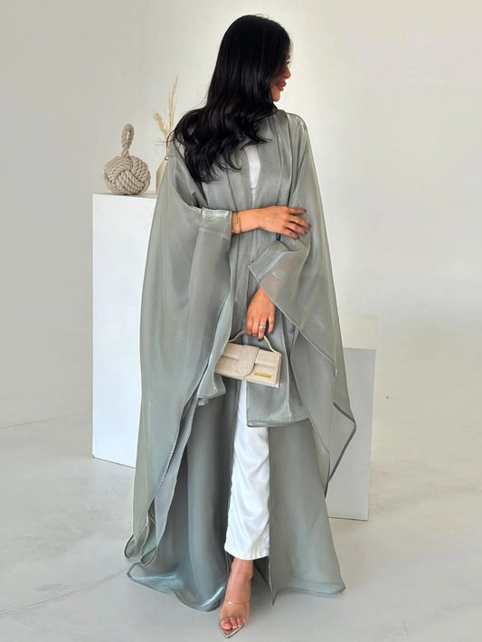 Eid Women Abaya Muslim Cardigan Dresses Scarf Silky Abayas Ramadan Morocco Dubai Jalabiya Kaftan Vestidos Arab Long Robe 2025