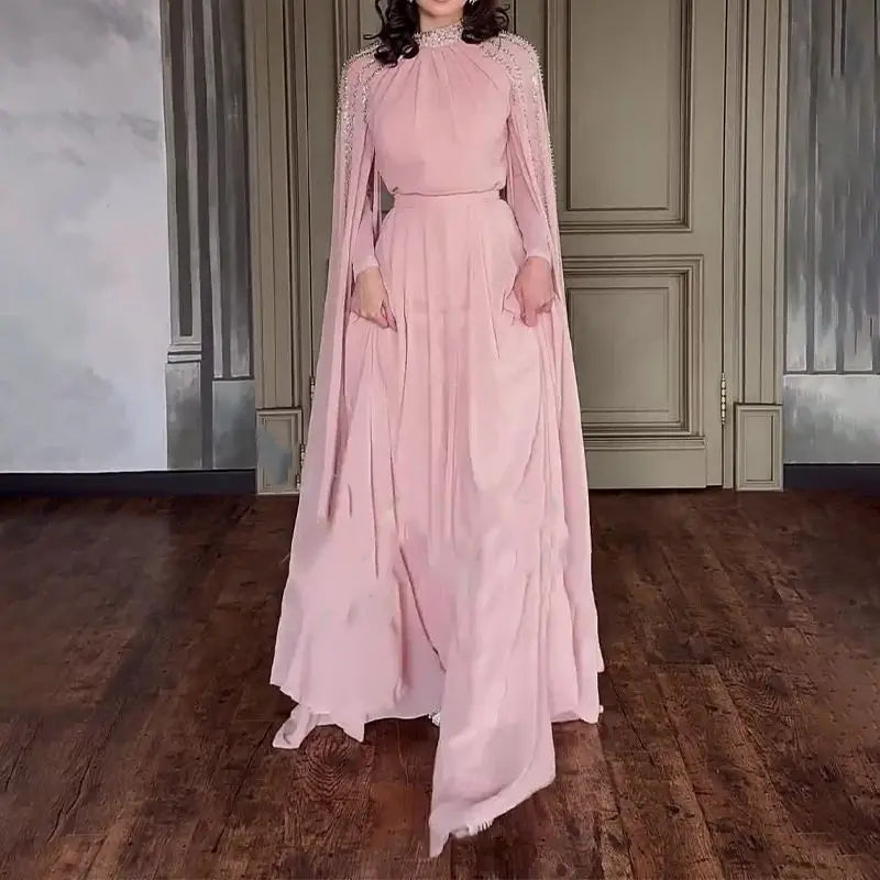 Abaya, Middle Eastern Hot Drilling Robe Evening Gown, Muslim Women's Long Robes, Saudi Arabia Caftan Islam Clothes for Muslim