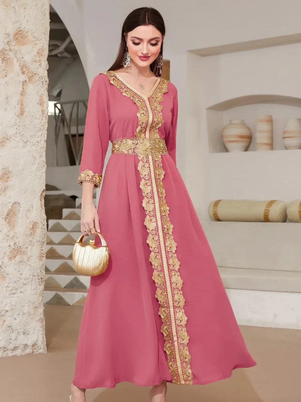 Eid Party Dress For Women Lace Dubai Arab Ramadan Abayas Caftan Kaftan Vestido Eid Muslim Woman Abaya Party Long Dresses 2026