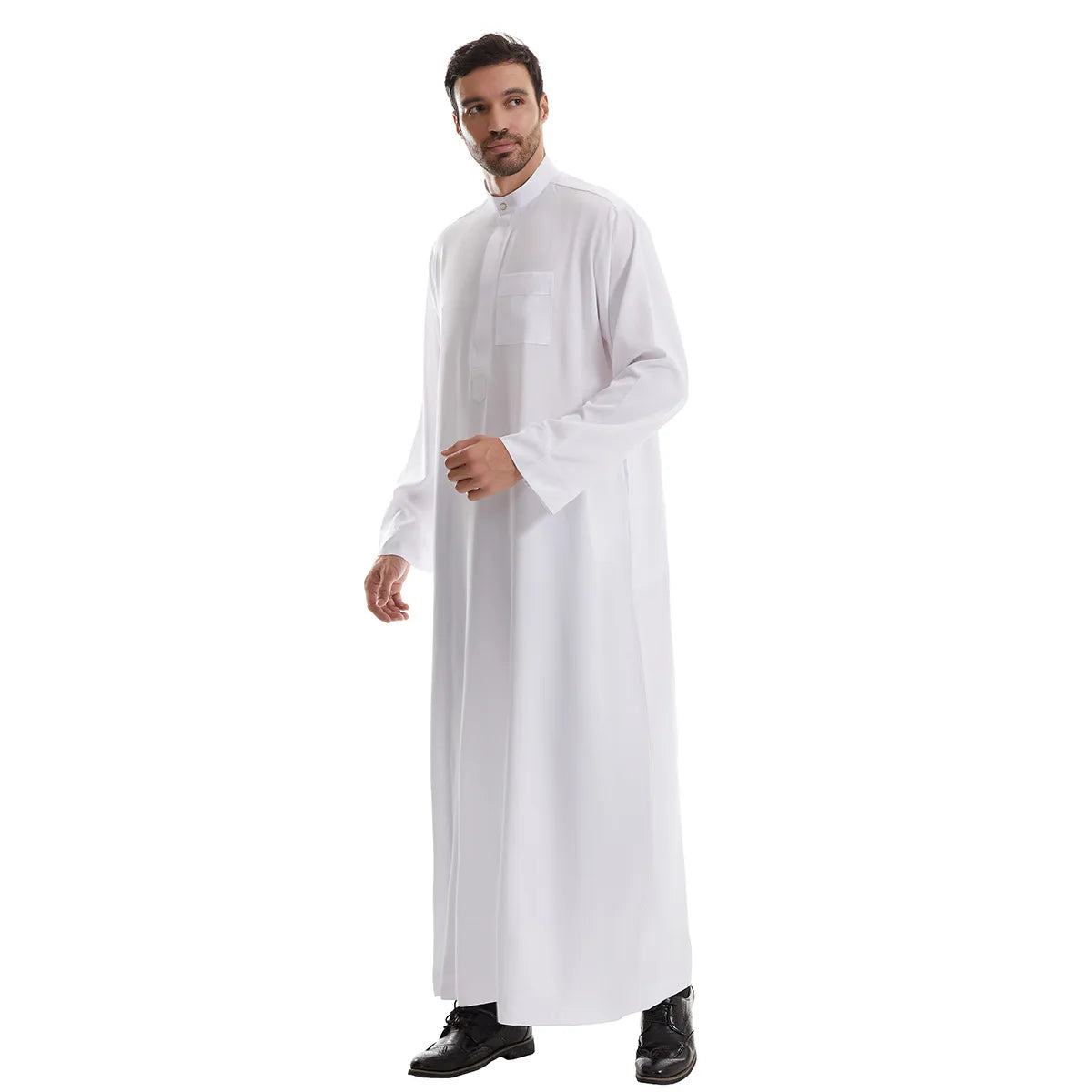 Muslim Men Jubba Thobe Zipper Kimono Robe Saudi Islamic Muslim Clothing Abaya Cafe Dubai Arab Dress Robe