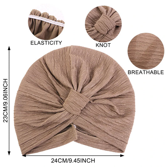 New Muslim Women Solid Color breathable headscarf hat Indian hat ethnic headscarf Hijab Hat Turban