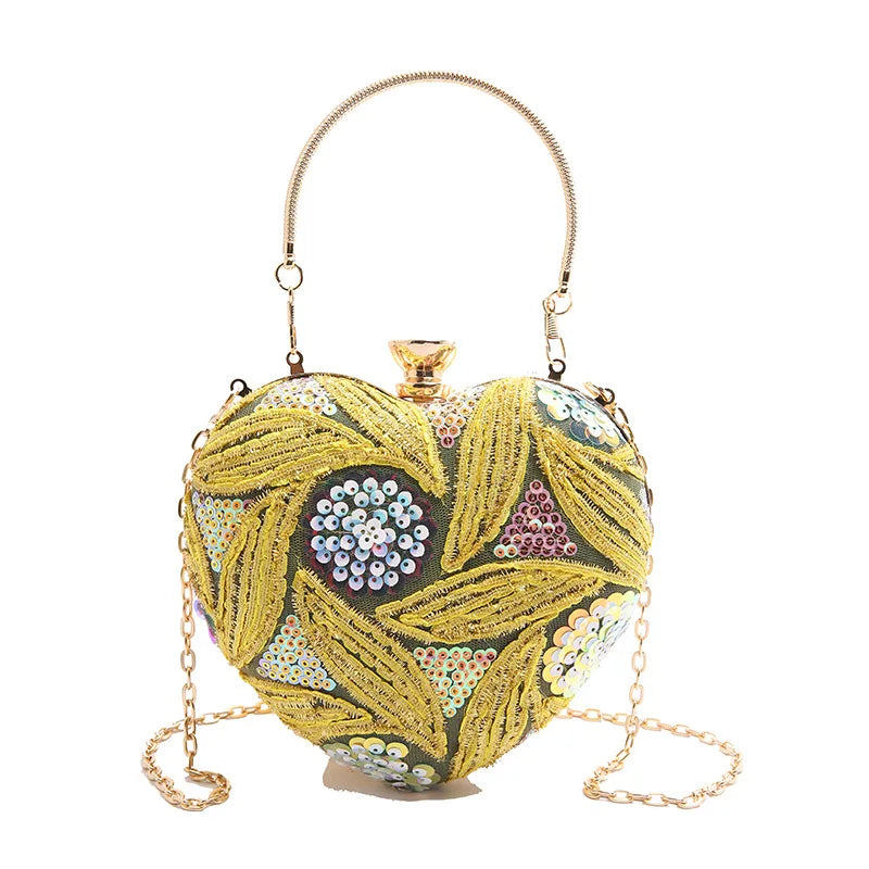 Women's Handbag2025New European and American fashion sequin shoulder baginsInternet Celebrity Retro Handheld Evening Bag