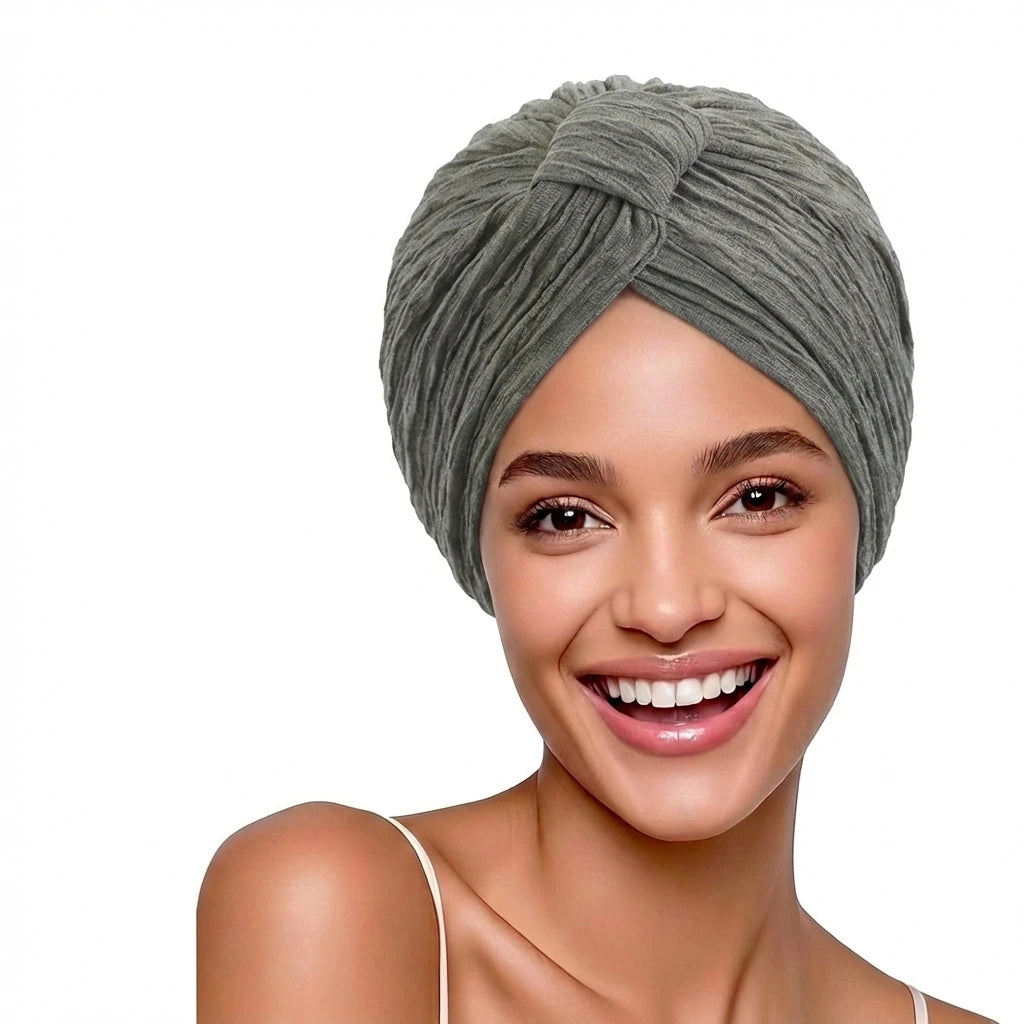 New Muslim Women Solid Color breathable headscarf hat Indian hat ethnic headscarf Hijab Hat Turban