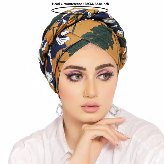 New Headscarf for Muslim Women Trendy Print Turban Bonnet Hijab Caps Inner Hijabs Femme Musulman Arab Wrap Turbantes