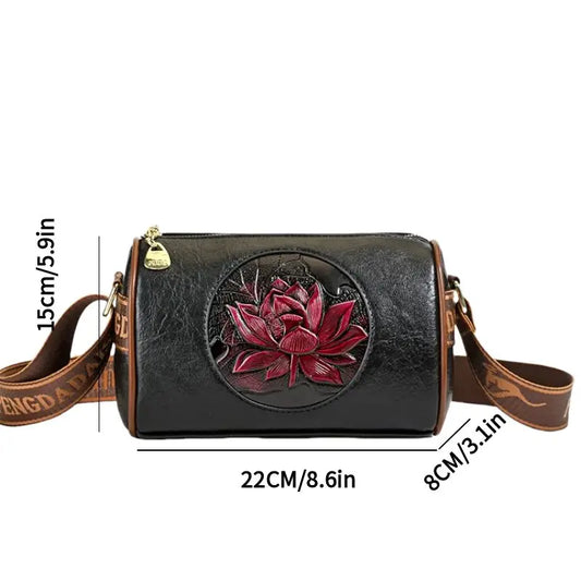 Casual Women Handbag Soft Leather Shoulder Crossbody Bags for Women 2024 New Fashion Print Ladies Messenger Tote Bag