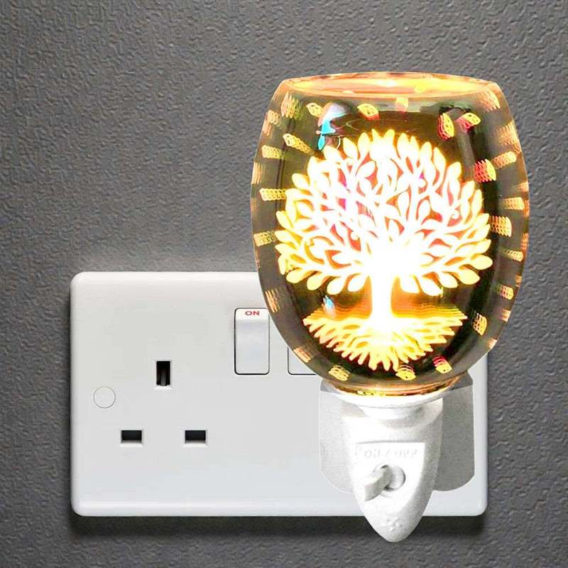 Tree of Life Oil Burner & Wax Warmer | Plug-in Aroma Diffuser plus Sandalwood Wax Melts