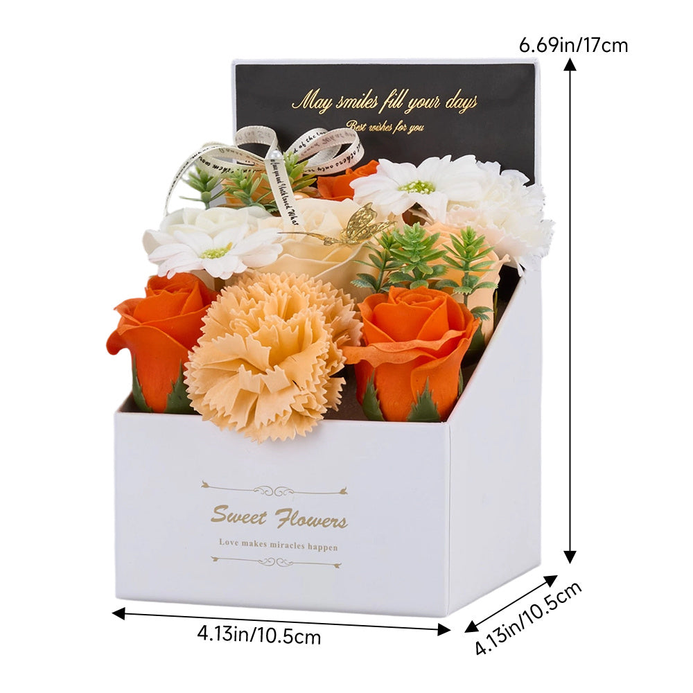 Flower Flower Soap in Gift Box Decorative Soap Artificial Flower Bath Soap for Birthday Valentine'S Day Her Girls Lover