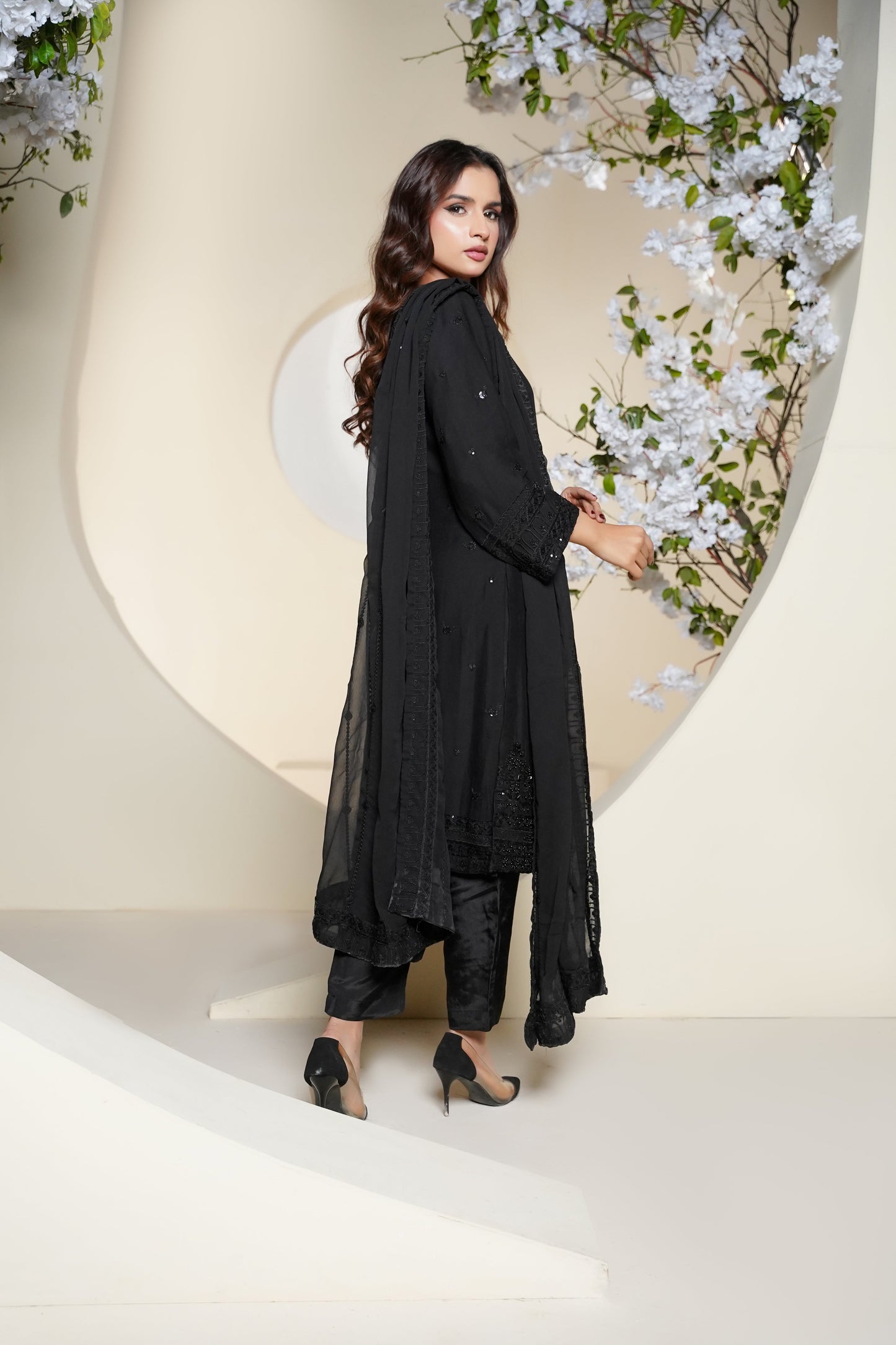 Husan e Jahan - Luxury Chiffon Outfit with Chiffon Dupatta - Ready to Wear - V1 - Eid25 - 10