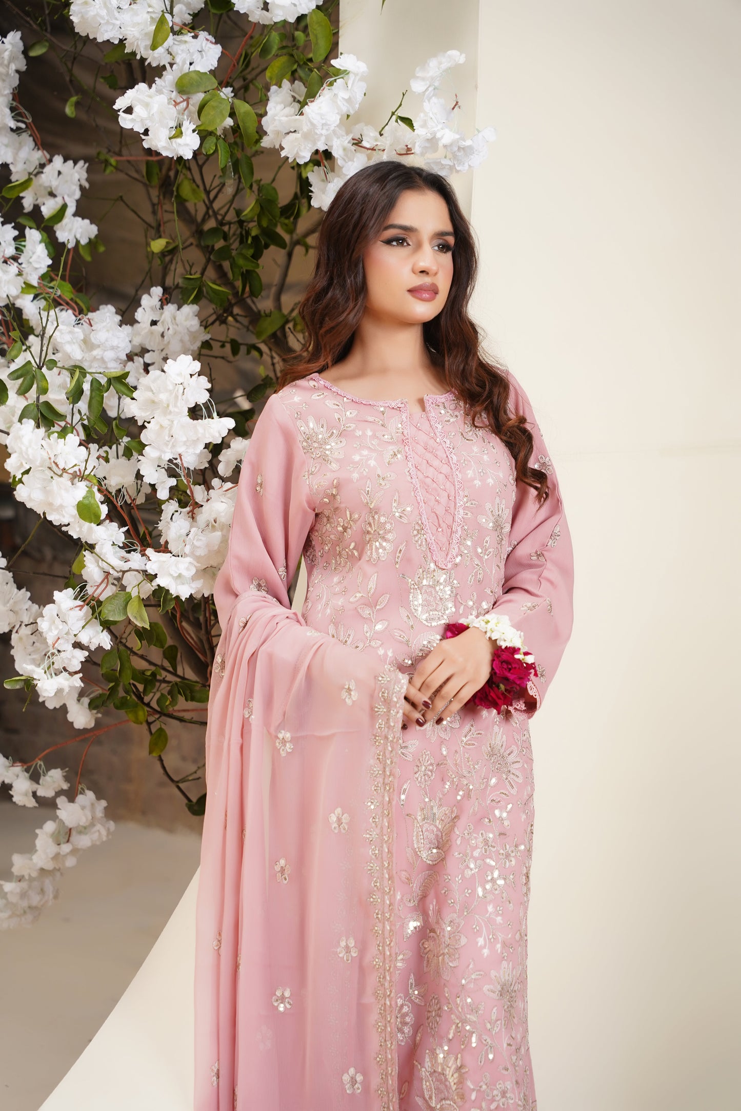 Husan e Jahan - Luxury Chiffon Outfit with Chiffon Dupatta - Ready to Wear - V2 - Eid25 - 06-SD
