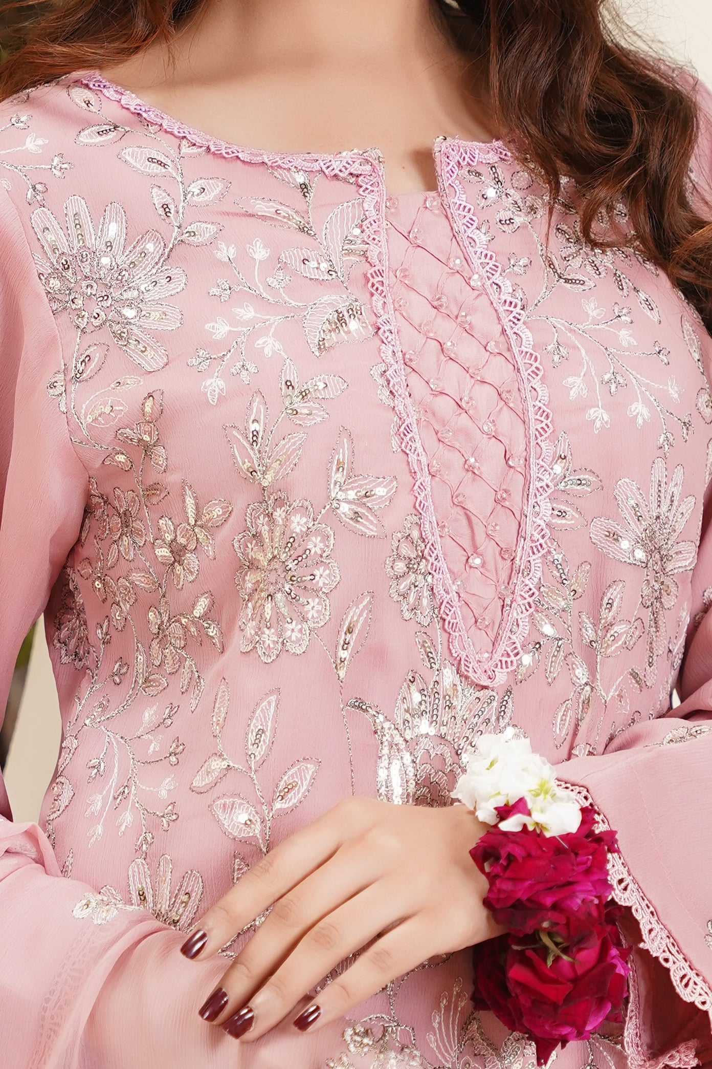 Husan e Jahan - Luxury Chiffon Outfit with Chiffon Dupatta - Ready to Wear - V2 - Eid25 - 06-SD