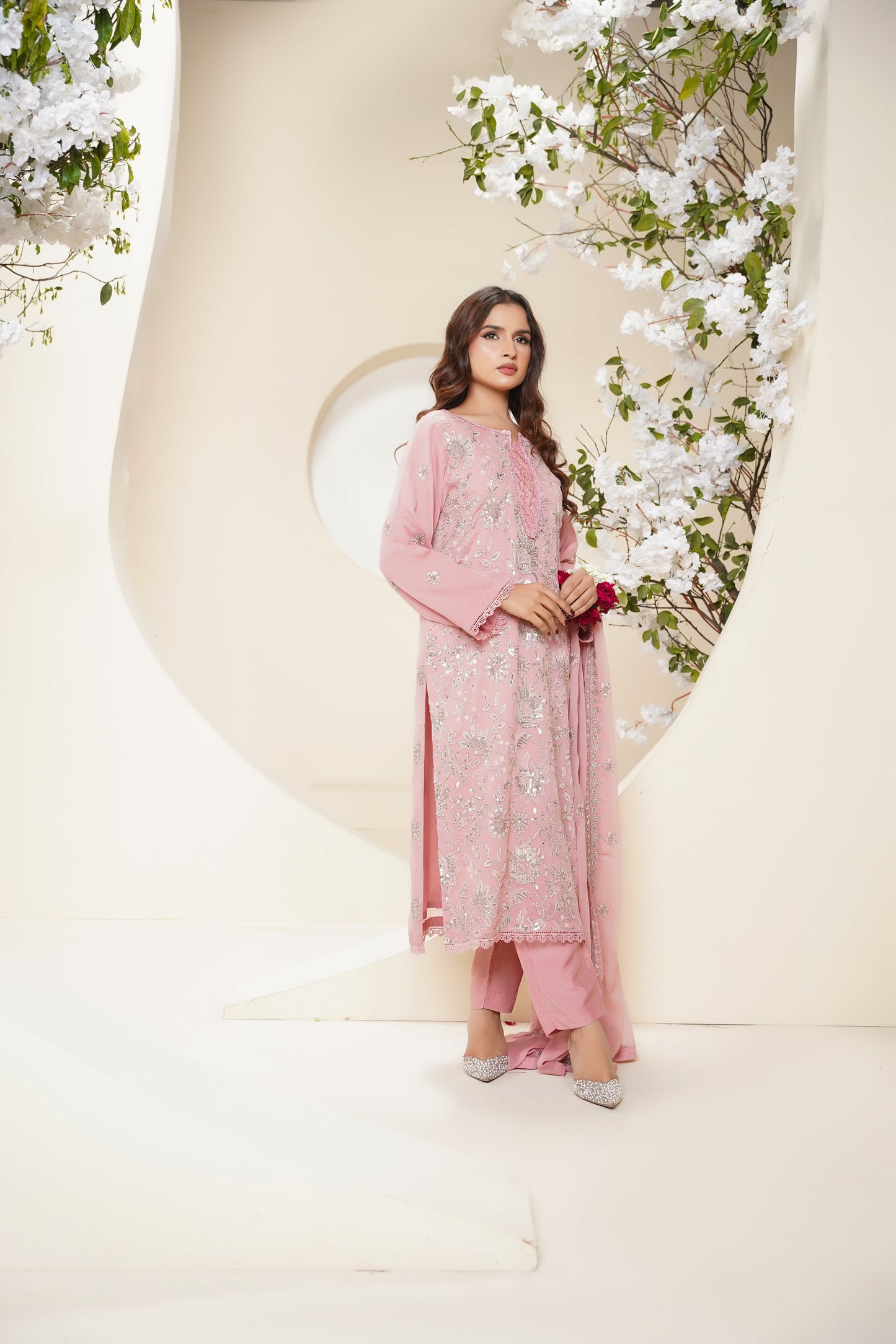 Husan e Jahan - Luxury Chiffon Outfit with Chiffon Dupatta - Ready to Wear - V2 - Eid25 - 06-SD