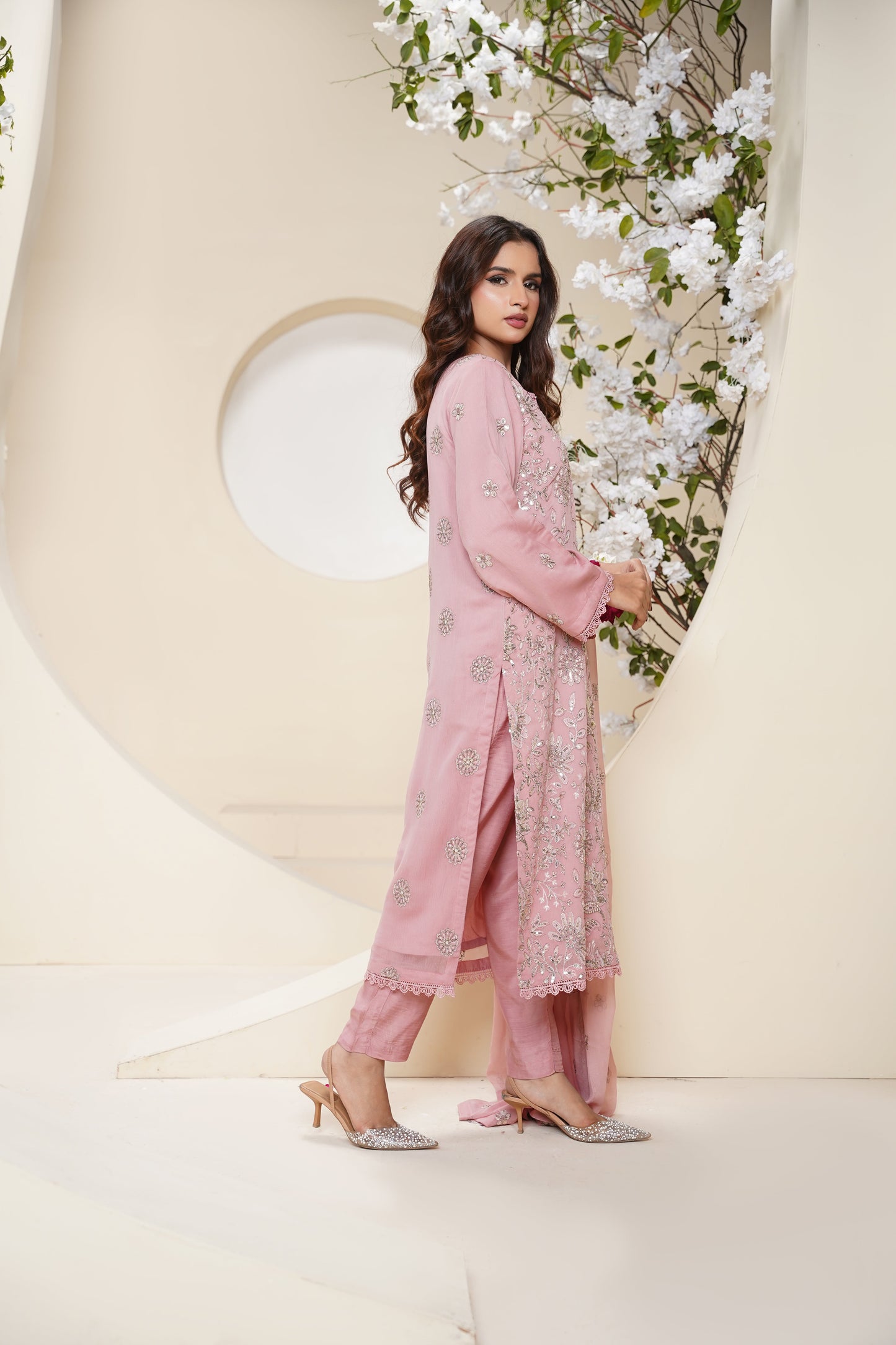Husan e Jahan - Luxury Chiffon Outfit with Chiffon Dupatta - Ready to Wear - V2 - Eid25 - 06-SD