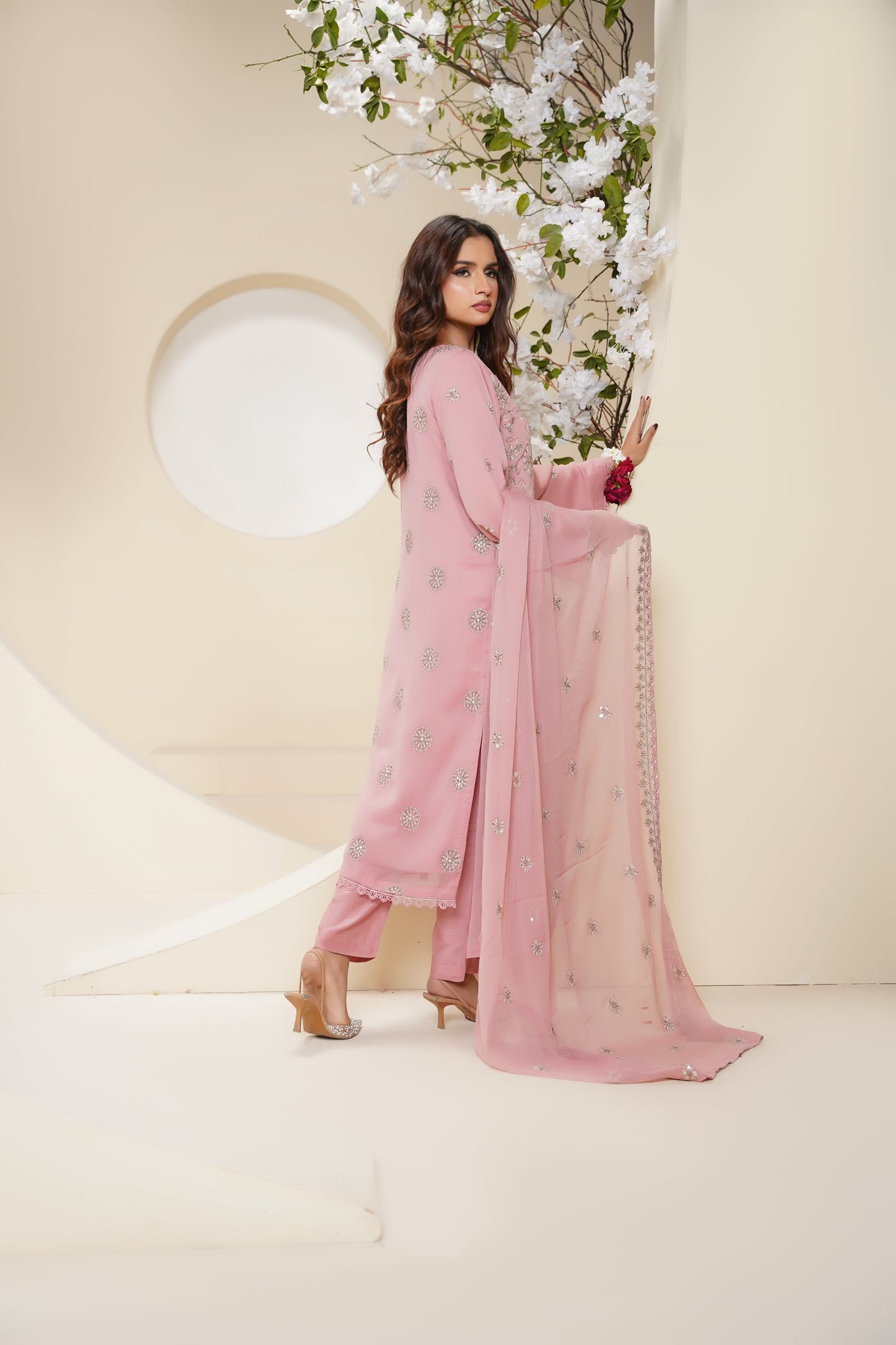 Husan e Jahan - Luxury Chiffon Outfit with Chiffon Dupatta - Ready to Wear - V2 - Eid25 - 06-SD