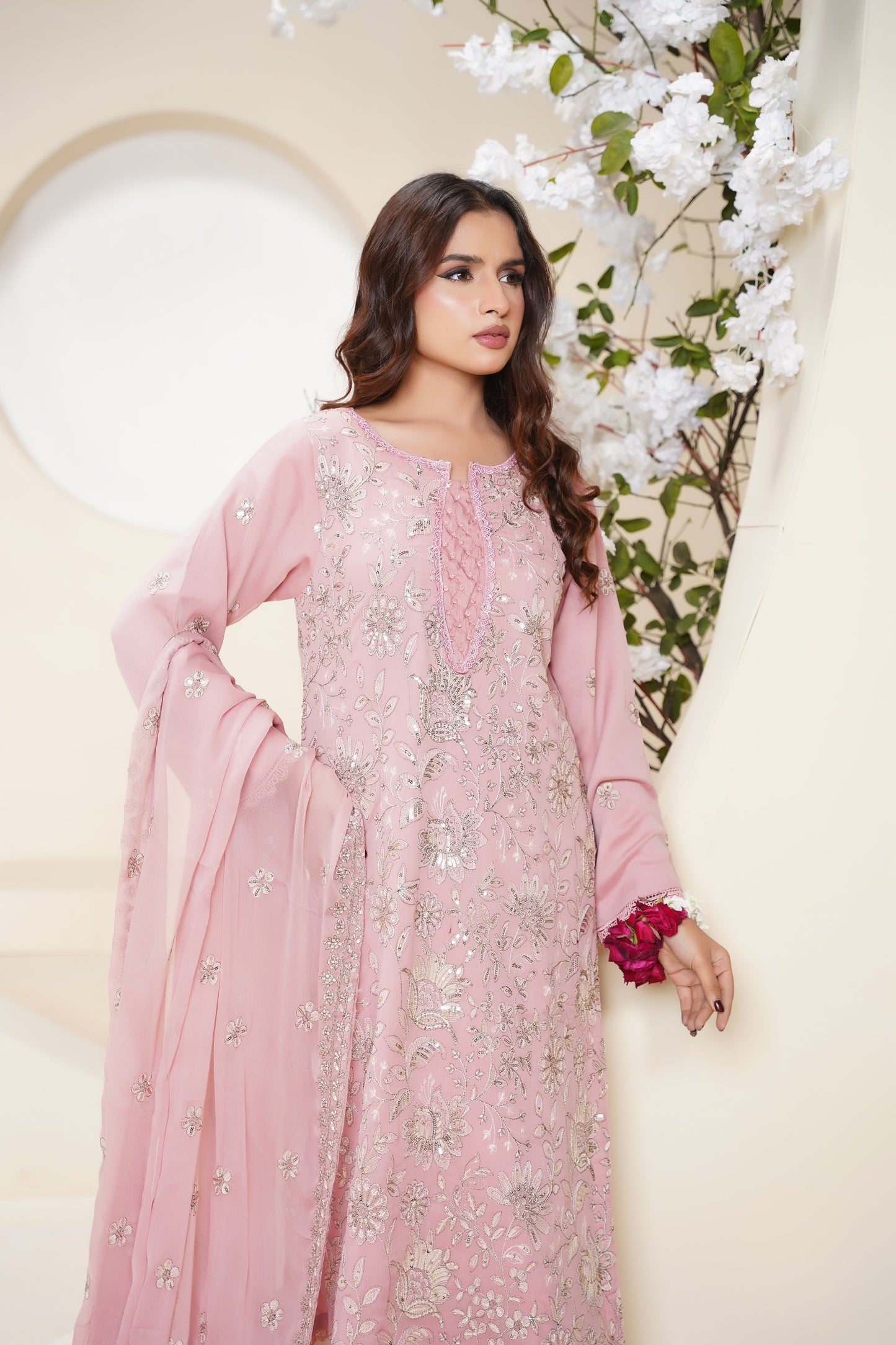 Husan e Jahan - Luxury Chiffon Outfit with Chiffon Dupatta - Ready to Wear - V2 - Eid25 - 06-SD