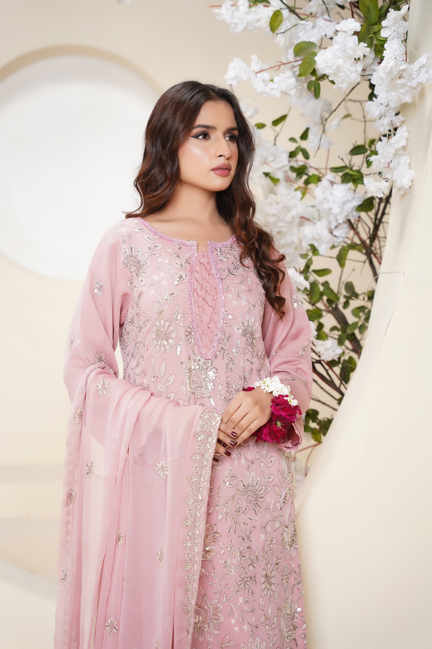 Husan e Jahan - Luxury Chiffon Outfit with Chiffon Dupatta - Ready to Wear - V2 - Eid25 - 06-SD