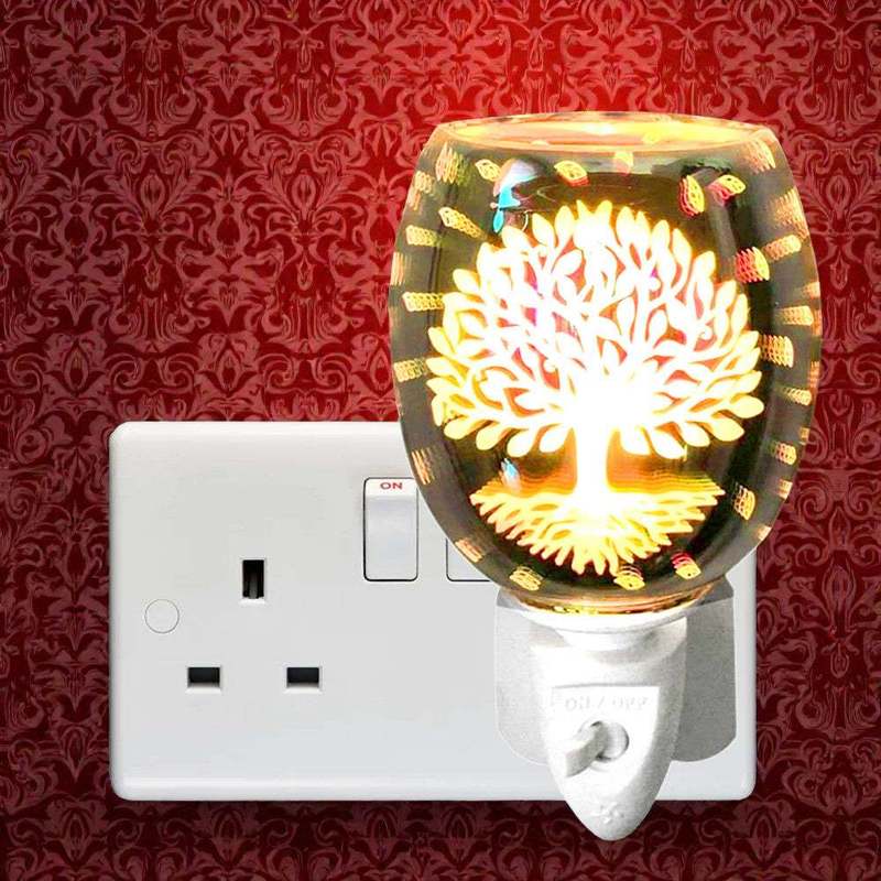 Tree of Life Oil Burner & Wax Warmer | Plug-in Aroma Diffuser plus Sandalwood Wax Melts