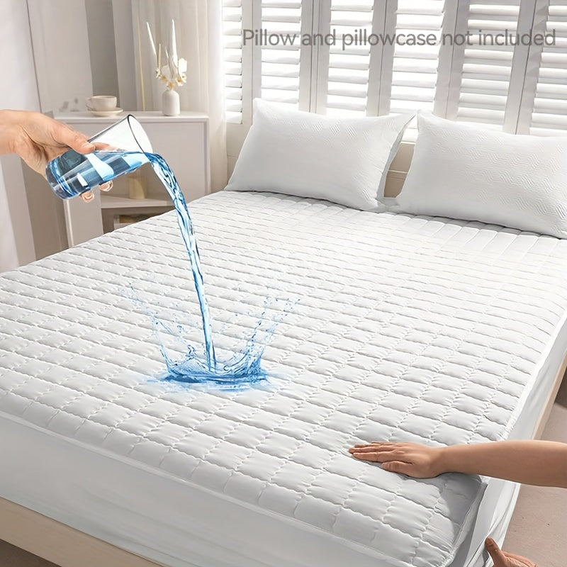 1 Waterproof Mattress Protector - Reusable Underpads, Solid Quilted Geometric Stitching Design, Thickened Durable Fabric, Suitable for Dorms, Camping, RVs And Hotels - Machine Washable, Mattress Waterproof, Camping Essentials