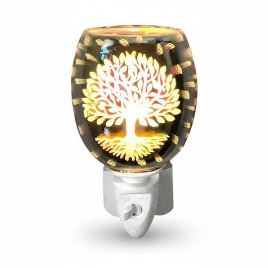 Tree of Life Oil Burner & Wax Warmer | Plug-in Aroma Diffuser plus Sandalwood Wax Melts