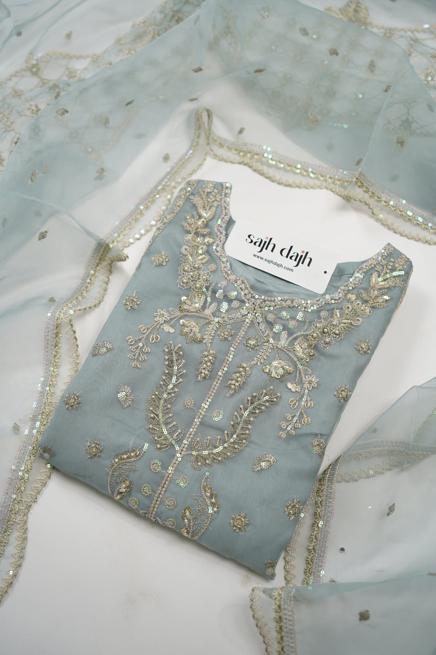 Tehwar - Luxury Organza Outfit - Festive Collection - Ready to Wear - SD -TEHV8D5
