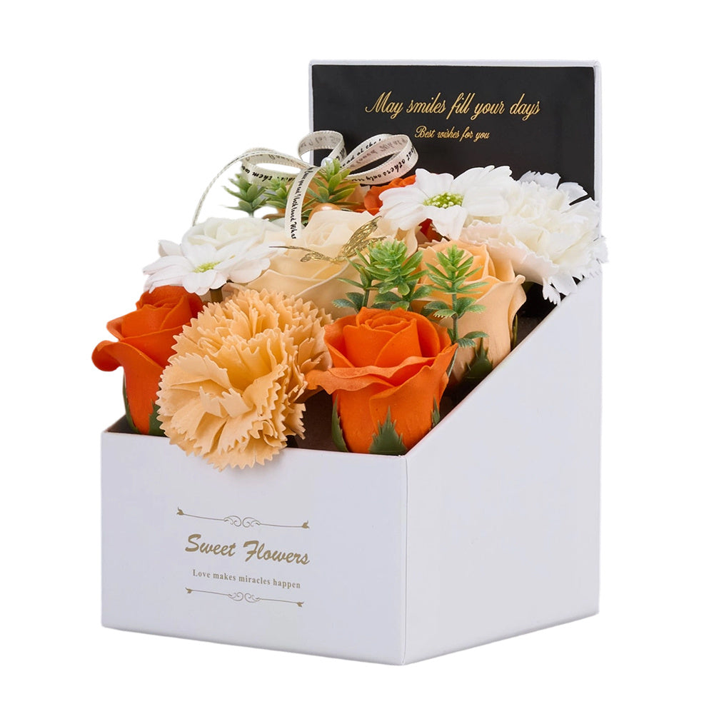 Flower Flower Soap in Gift Box Decorative Soap Artificial Flower Bath Soap for Birthday Valentine'S Day Her Girls Lover