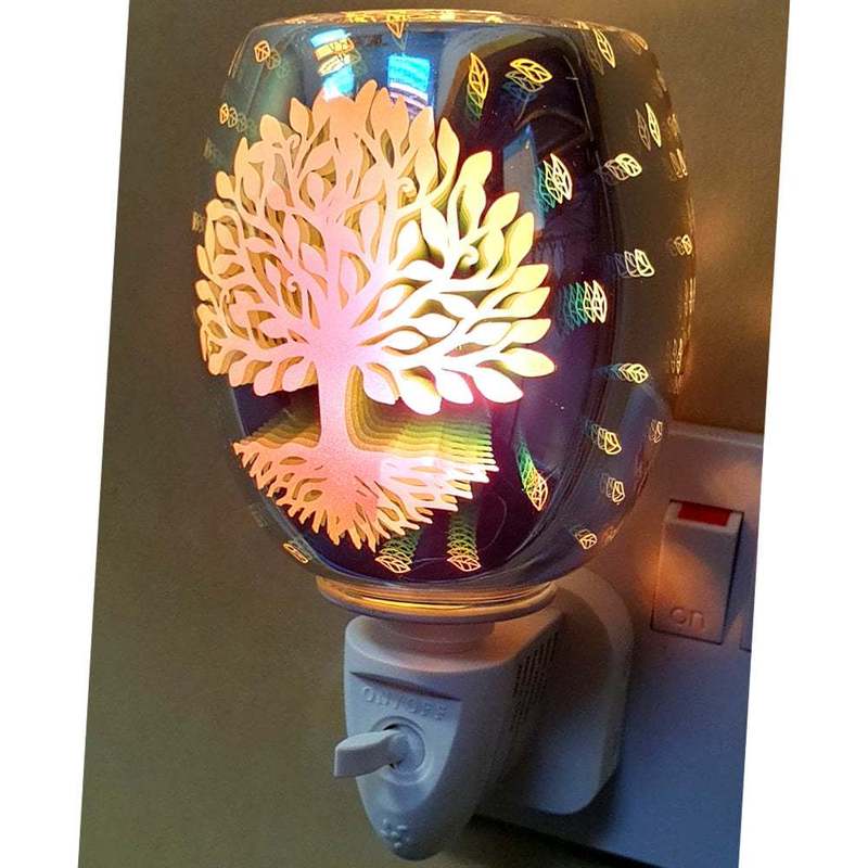Tree of Life Oil Burner & Wax Warmer | Plug-in Aroma Diffuser plus Sandalwood Wax Melts