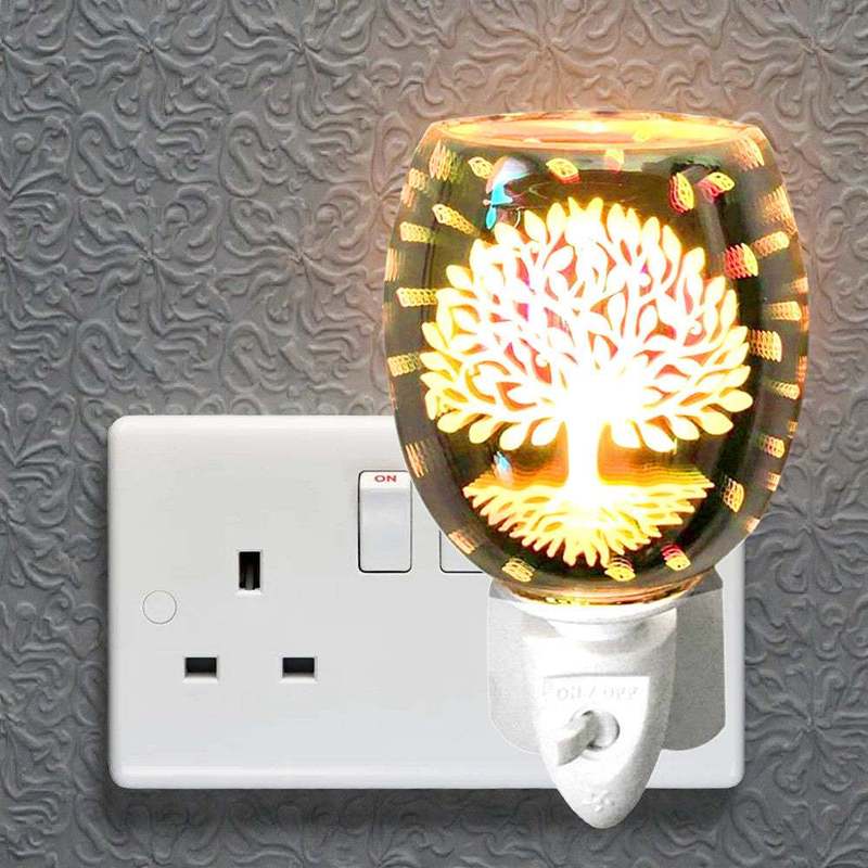 Tree of Life Oil Burner & Wax Warmer | Plug-in Aroma Diffuser plus Sandalwood Wax Melts
