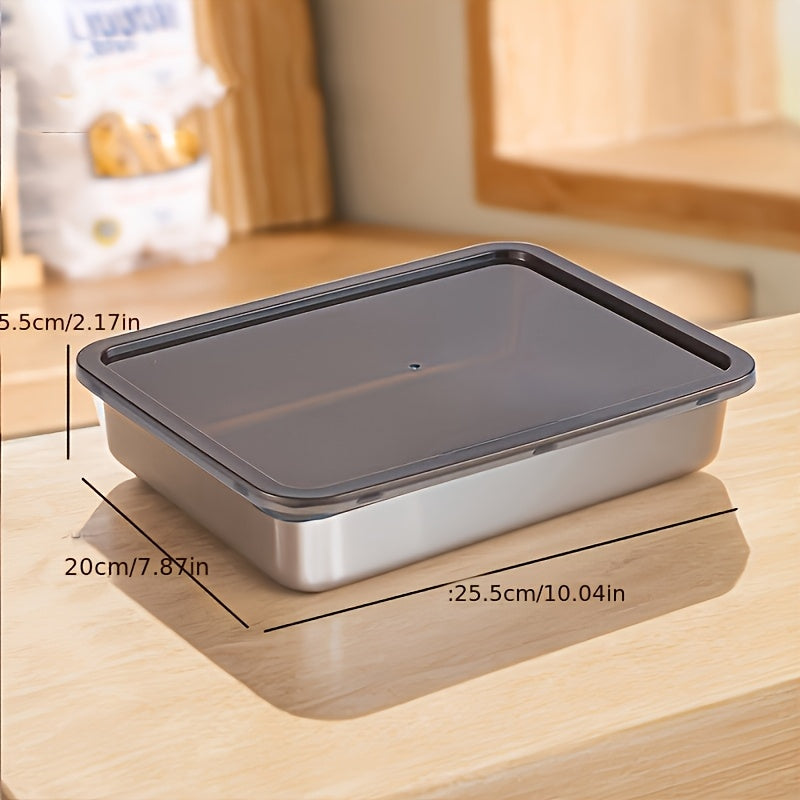 Set of 6/3 Stainless Steel Food Storage Containers That Are Leak-Proof, Stackable, And Designed to Save Space. Made from Durable Stainless Steel with Airtight Lids to Keep Food Fresh, Perfect for Meal Preparation, Storing Fru