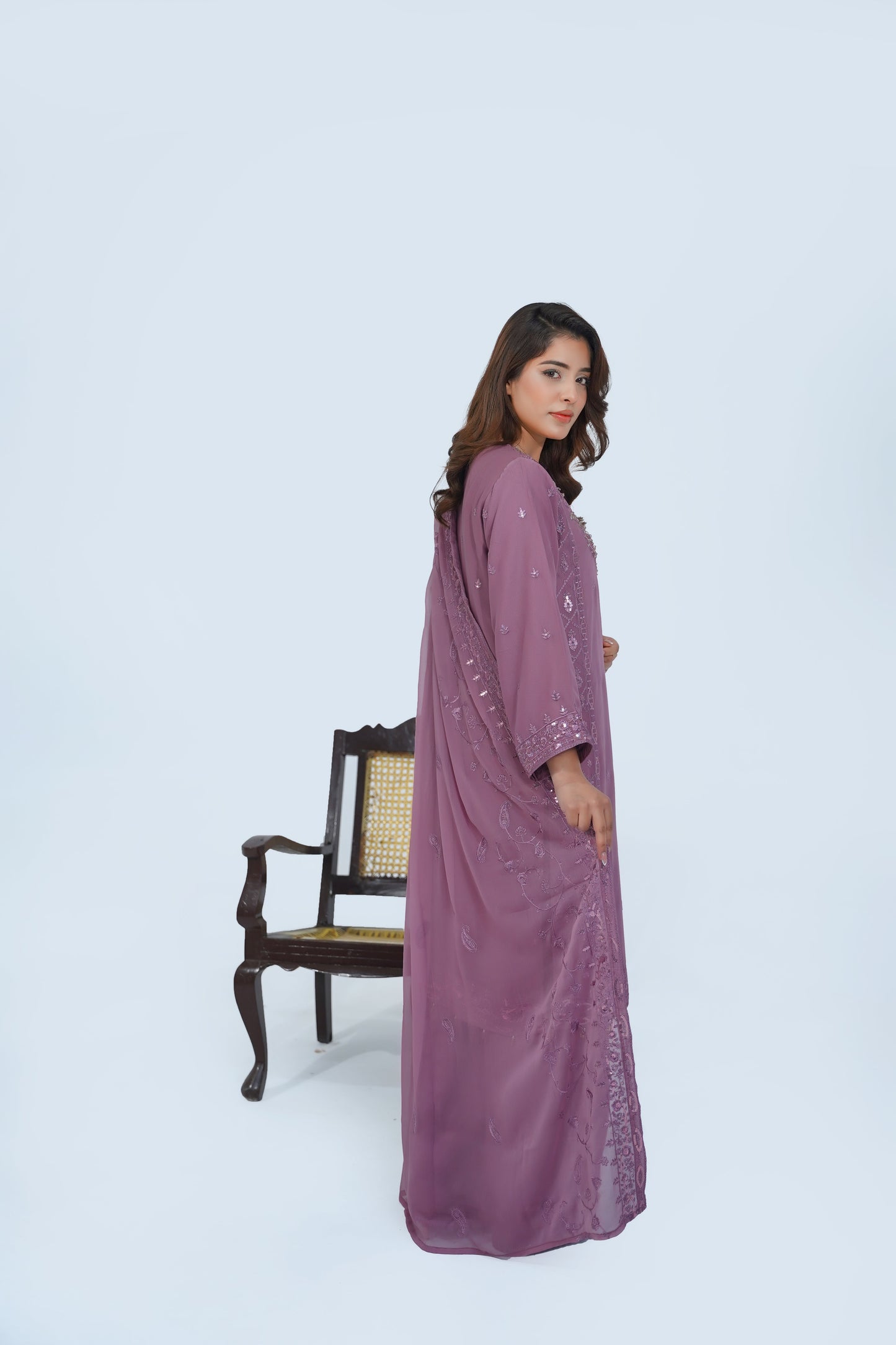Husan e Jahan - Luxury Chiffon Outfit with Chiffon Dupatta - Ready to Wear - Eid25 - HEJ-V1-D9