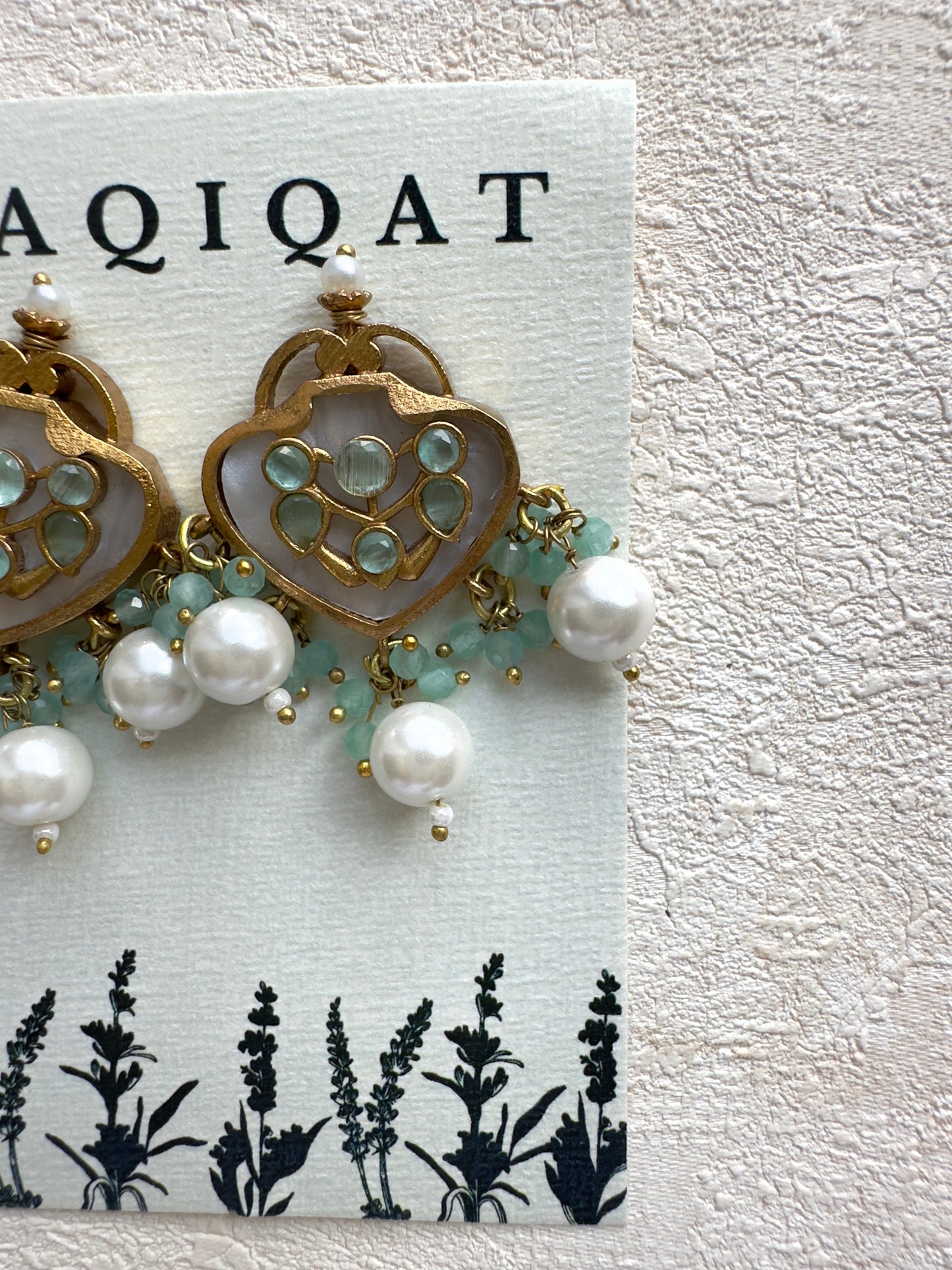 Ronak sea green: Earrings