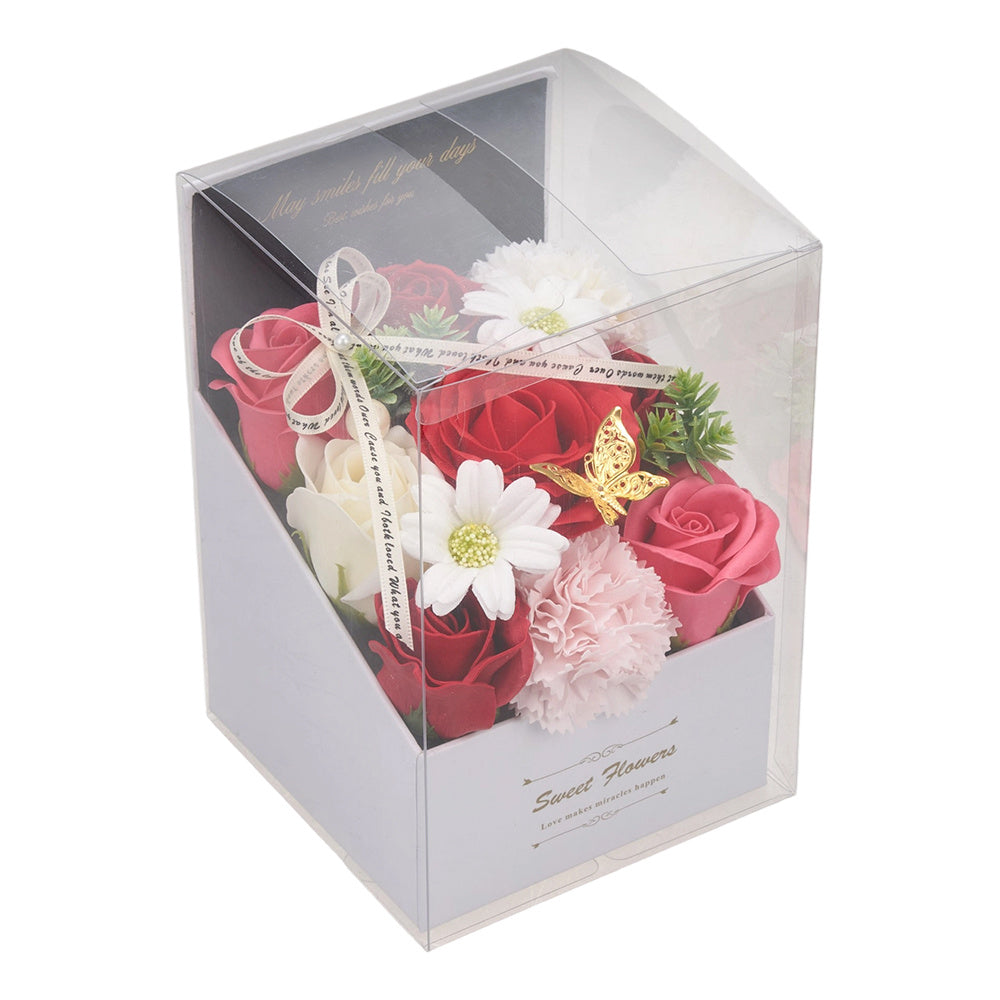 Flower Flower Soap in Gift Box Decorative Soap Artificial Flower Bath Soap for Birthday Valentine'S Day Her Girls Lover