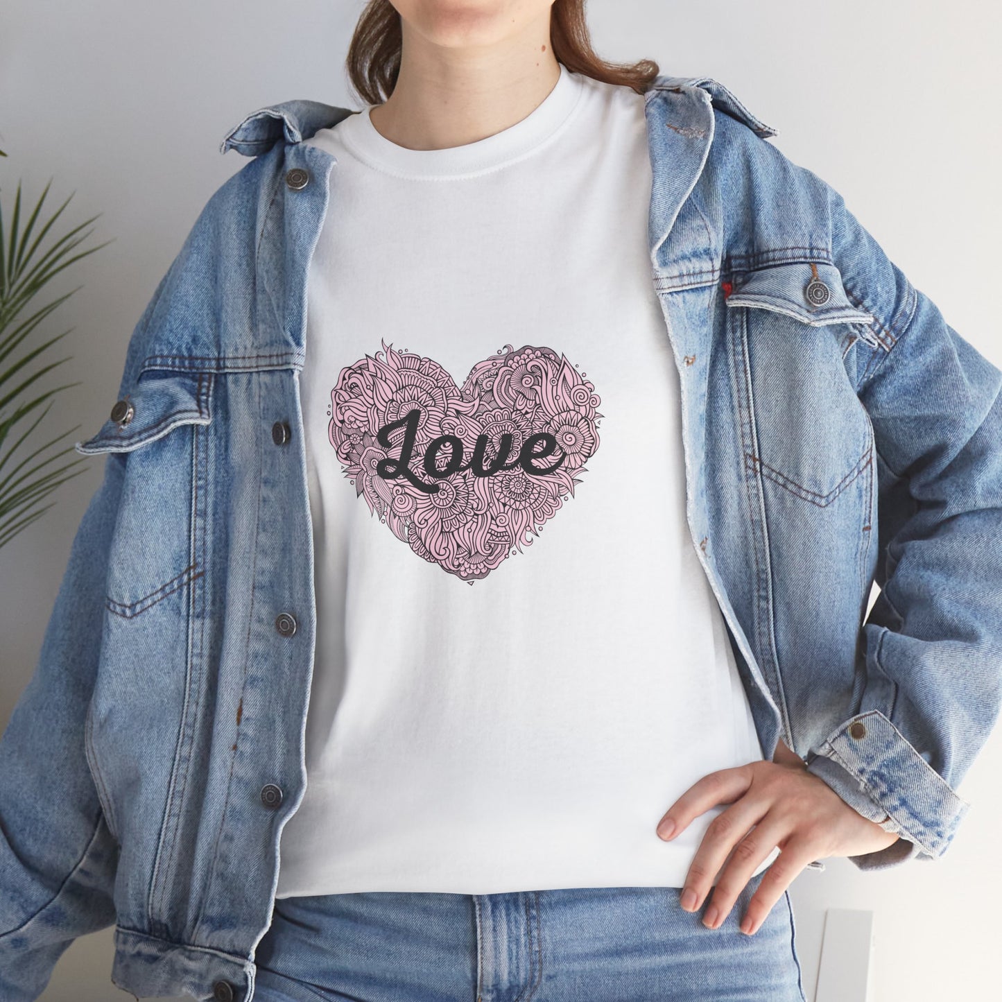 Love Floral Heart Tee - Romantic Valentine’s Day Graphic T-Shirt