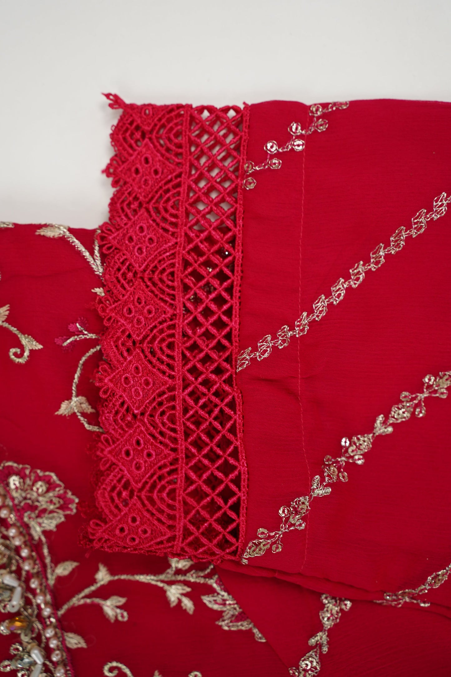 Husan e Jahan - Luxury Chiffon Outfit with Chiffon Dupatta & Gharara - Ready to Wear - V2 - Eid25 - 04