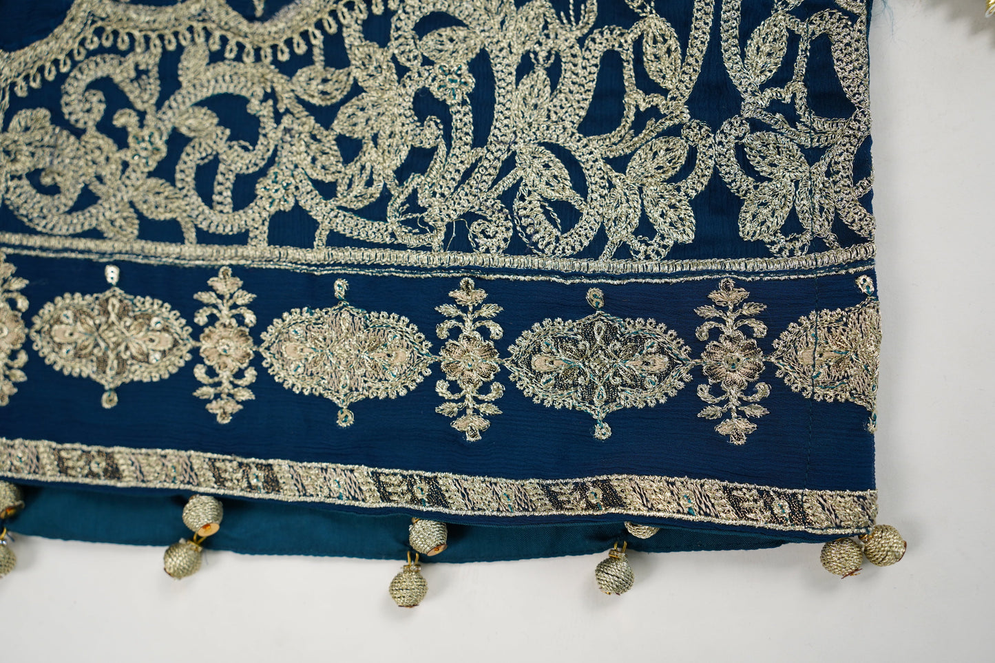 Husan e Jahan - Luxury Chiffon Outfit with Chiffon Dupatta & Gharara - Ready to Wear - V2 - Eid25 - 03 -SD