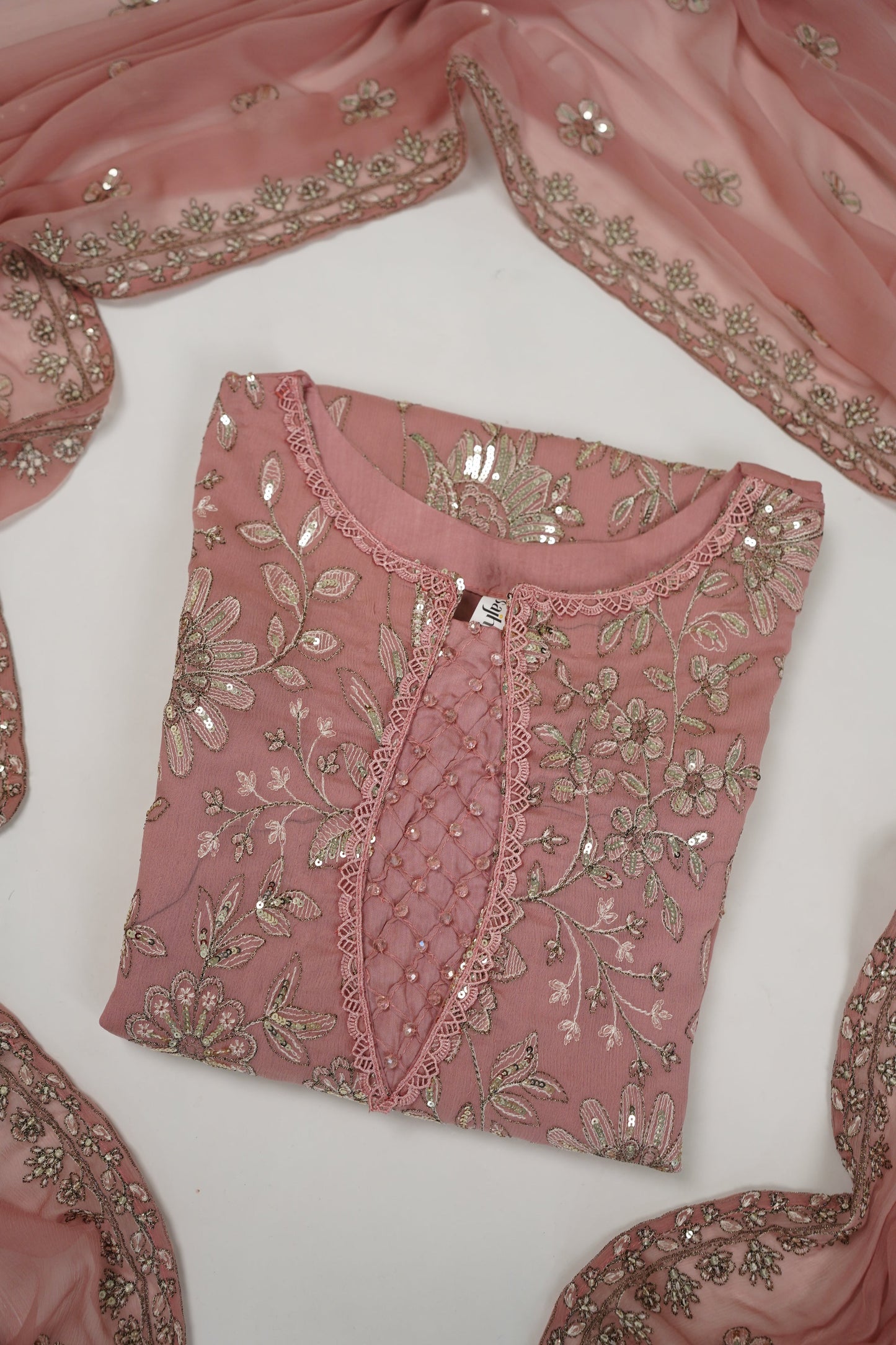 Husan e Jahan - Luxury Chiffon Outfit with Chiffon Dupatta - Ready to Wear - V2 - Eid25 - 06-SD