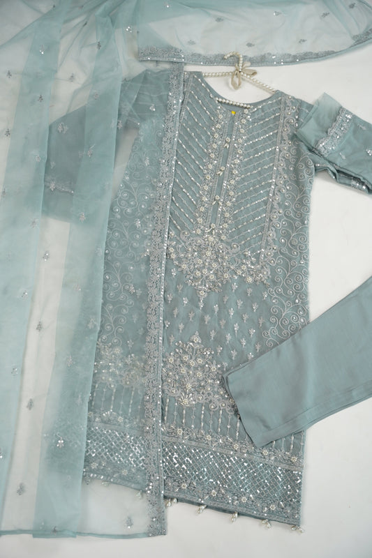 Tehwar - Luxury Organza Outfit - Festive Collection - Ready to Wear - Eid25 - TEHV7D4