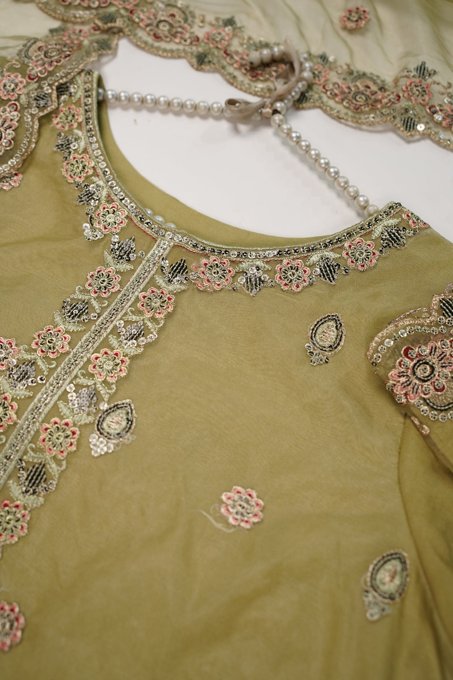 Tehwar - Luxury Organza Outfit - Festive Collection - Ready to Wear - TEHV8D4-SD