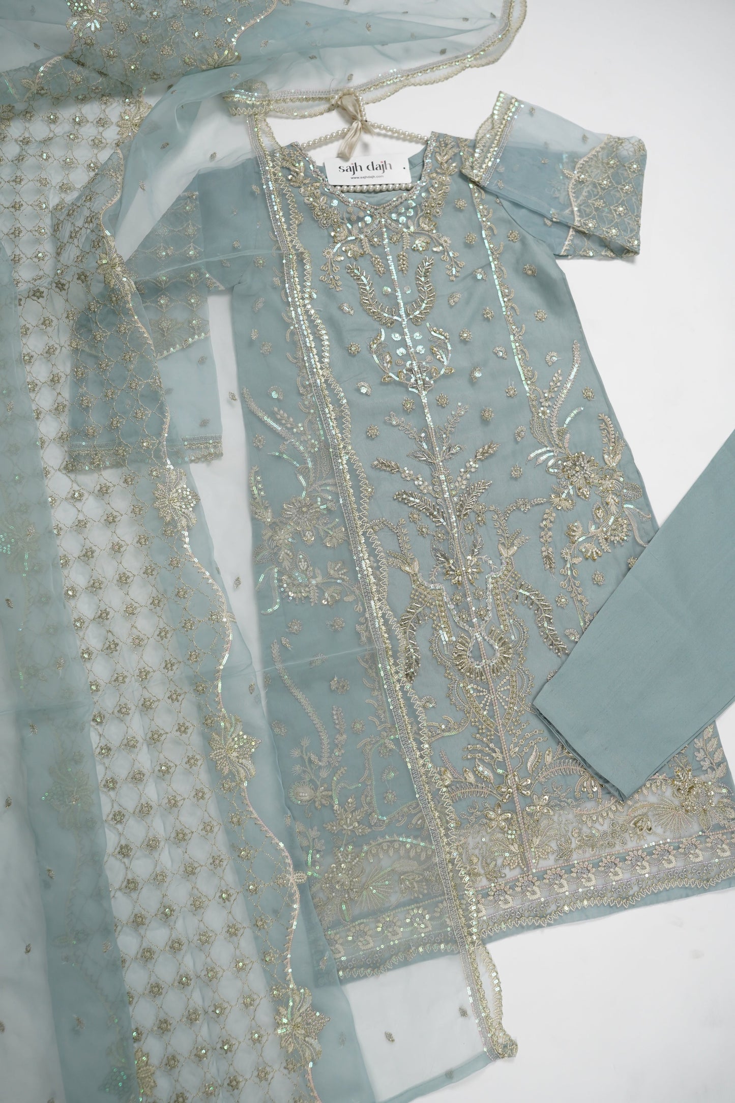 Tehwar - Luxury Organza Outfit - Festive Collection - Ready to Wear - SD -TEHV8D5