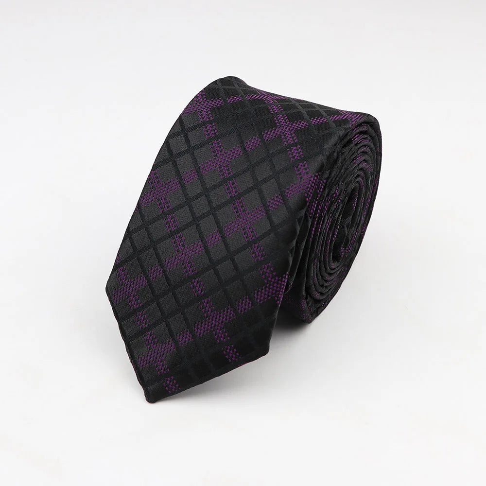 Tie For Men Classic Business Paisley Floral Stripe Plaid Dots 6cm Jacquard Necktie Accessories Daily Wear Cravat Wedding Dress