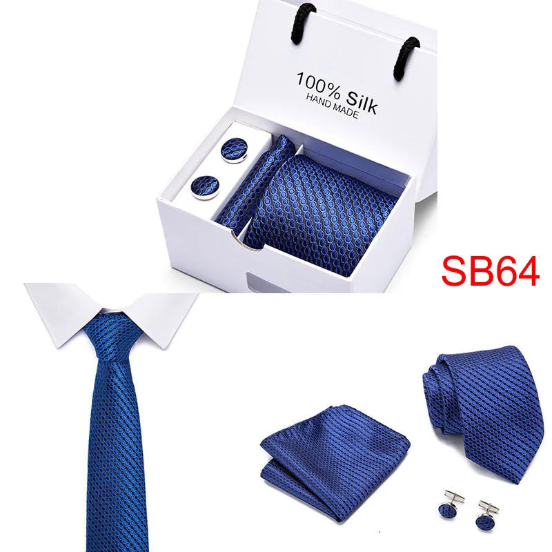 High Quality Silk Ties for Men 145cm Long Fashion Red Necktie 7.5cm Wide Formal Plaid Men's Tie  Drop Shipping