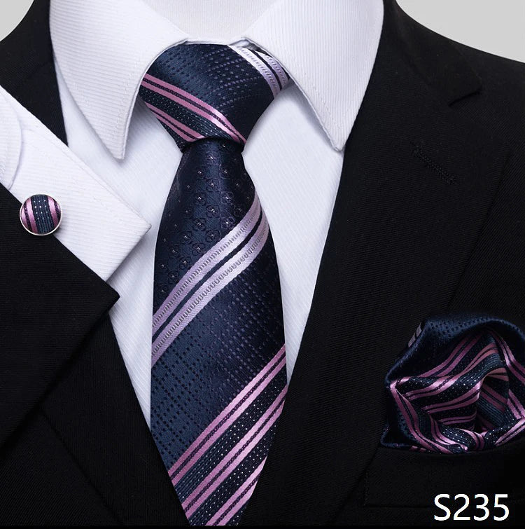 Tie For Men Blue Gold 65 Colors Sale Wedding Present Tie Pocket Squares Set Necktie Suit Accessories Fit Group Holiday Party