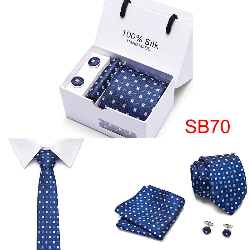 High Quality Silk Ties for Men 145cm Long Fashion Red Necktie 7.5cm Wide Formal Plaid Men's Tie  Drop Shipping