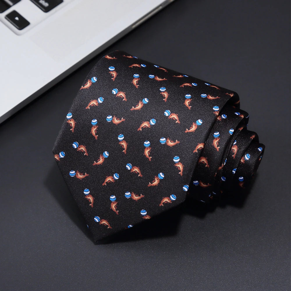 New men's fashion print tie Hand-made 8cm silk necktie Paisley floral geometric Neck Tie for business party wedding gift