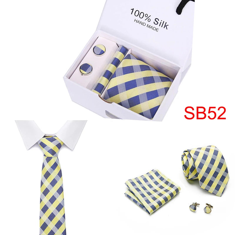 High Quality Silk Ties for Men 145cm Long Fashion Red Necktie 7.5cm Wide Formal Plaid Men's Tie  Drop Shipping
